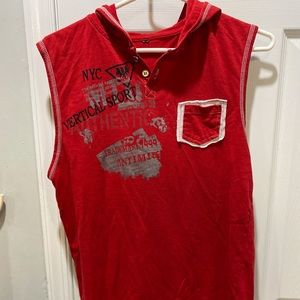 Red Sleeveless Shirt